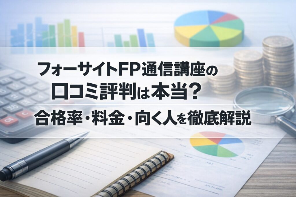 フォーサイトFP通信講座の口コミ評判は本当？合格率・料金・向く人を徹底解説