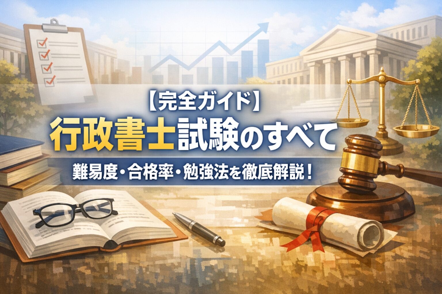 【完全ガイド】行政書士試験のすべて|難易度・合格率・勉強法を徹底解説!