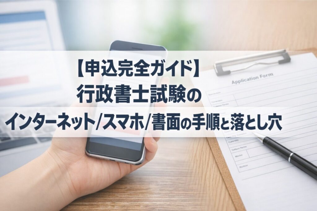 【申込完全ガイド】行政書士試験のインターネット/スマホ/書面の手順と落とし穴