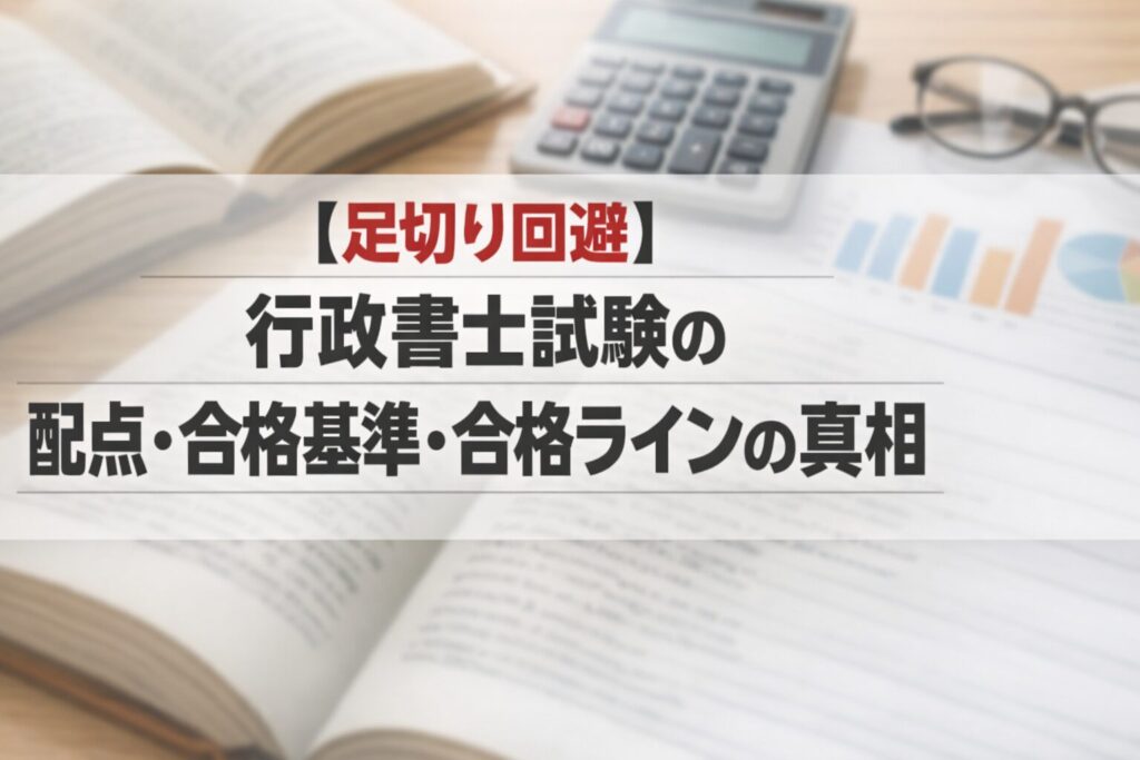 【足切り回避】行政書士試験の配点・合格基準・合格ラインの真相