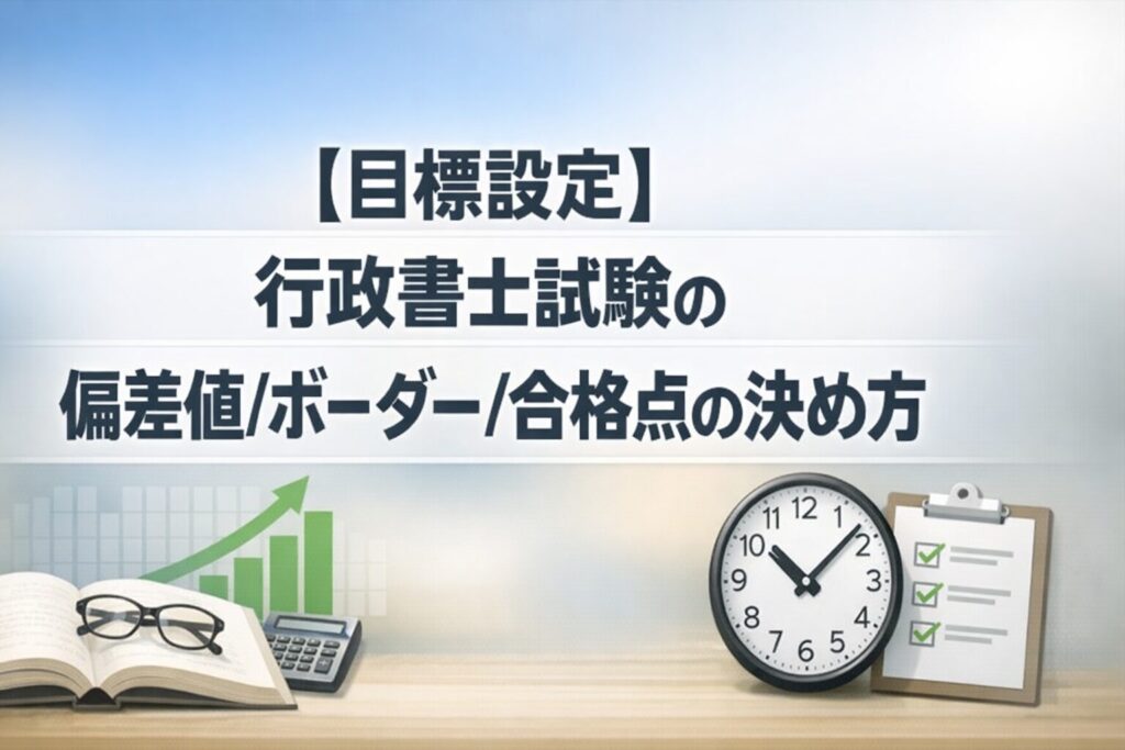 【目標設定】行政書士試験の偏差値/ボーダー/合格点の決め方