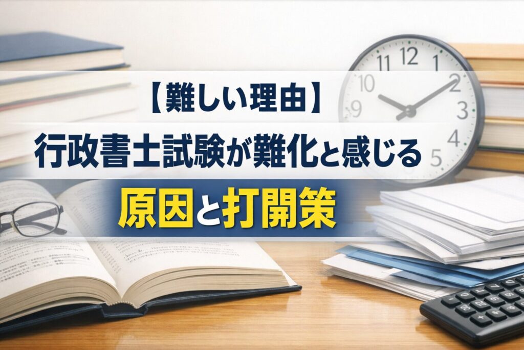 【難しい理由】行政書士試験が難化と感じる原因と打開策