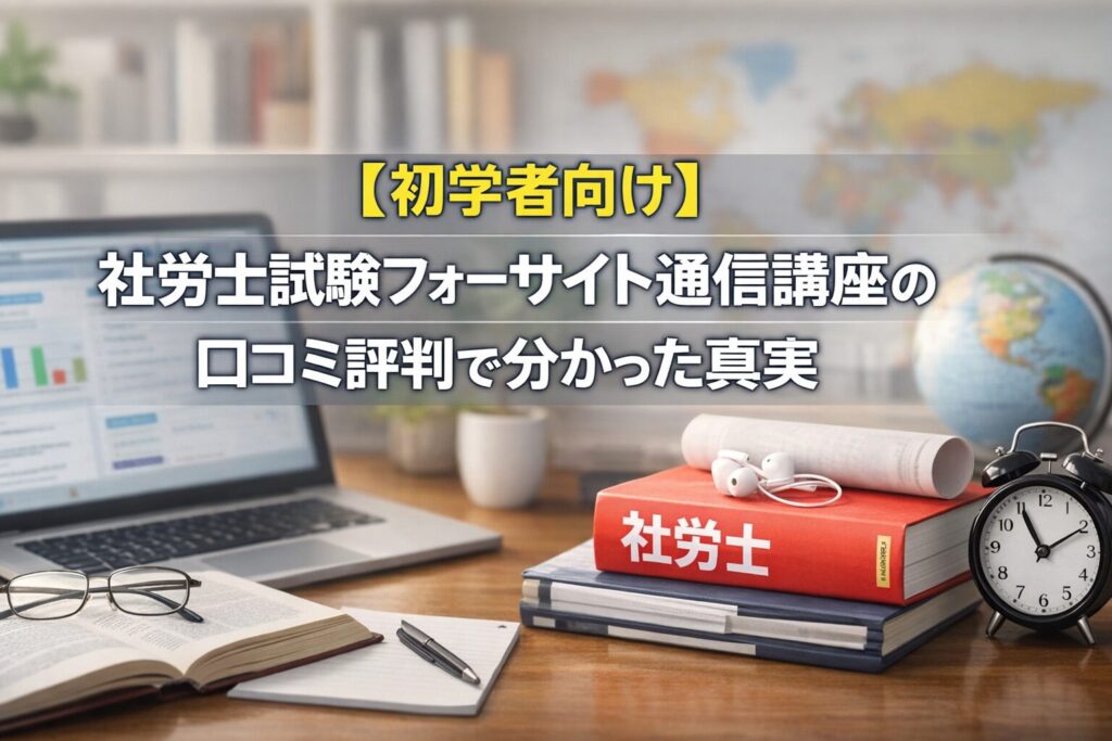 【初学者向け】社労士試験フォーサイト通信講座の口コミ評判で分かった真実