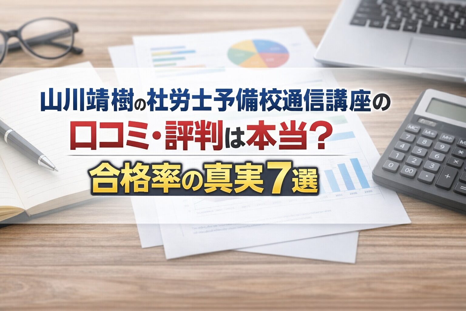 山川靖樹の社労士予備校通信講座の口コミ・評判は本当？合格率の真実7選