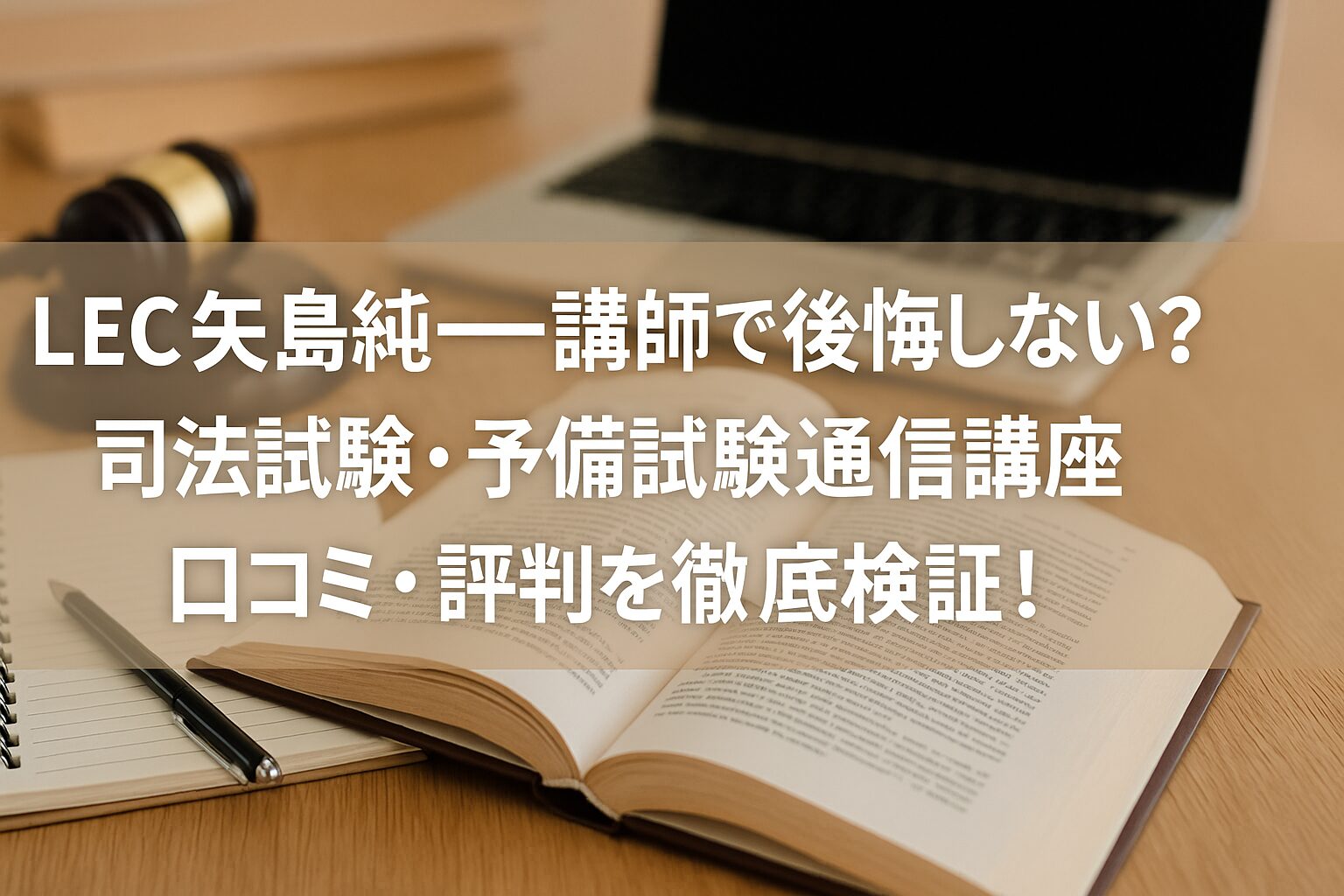 LEC矢島純一講師で後悔しない？司法試験・予備試験通信講座 口コミ・評判を徹底検証！