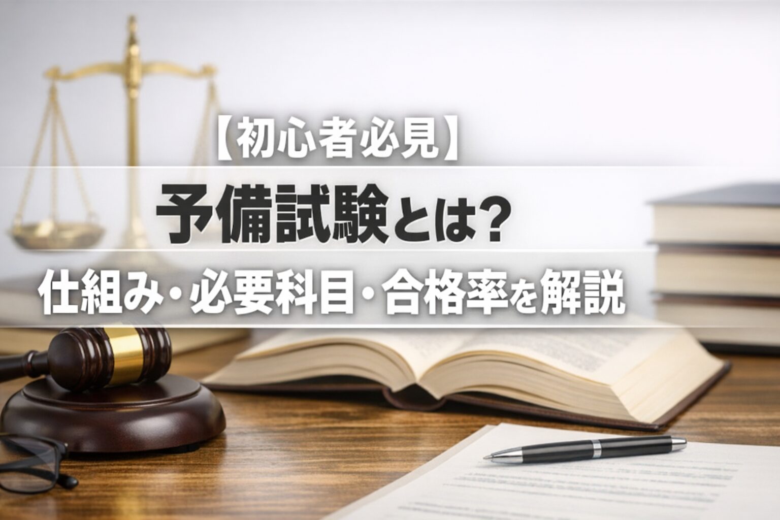 【初心者必見】予備試験とは？仕組み・必要科目・合格率を解説