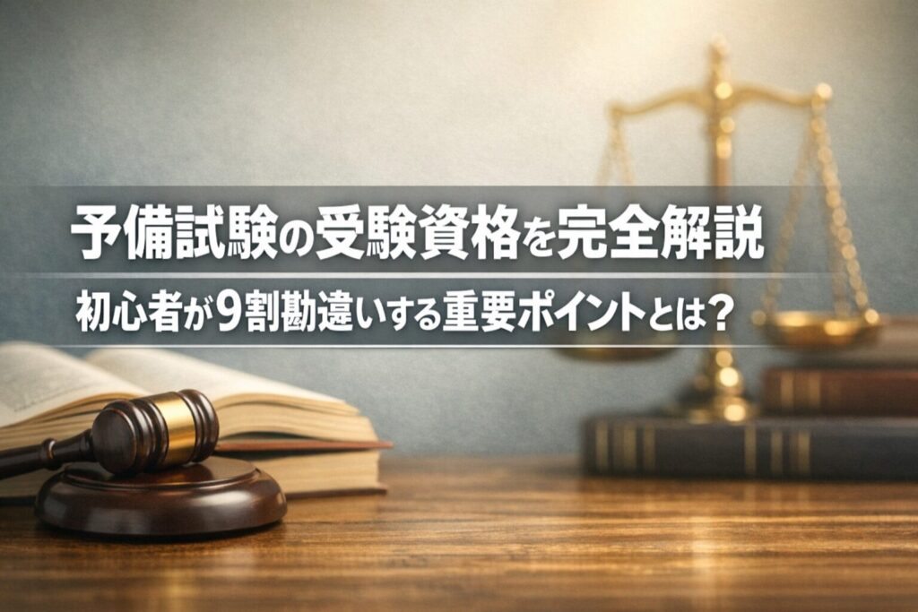 予備試験の受験資格を完全解説｜初心者が9割勘違いする重要ポイントとは？