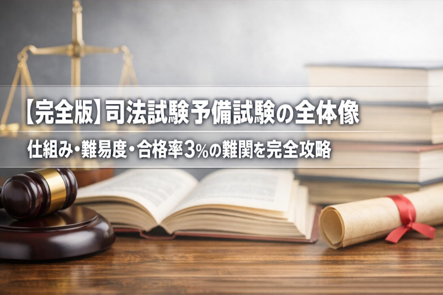 【完全版】司法試験予備試験の全体像｜仕組み・難易度・合格率3％の難関を完全攻略