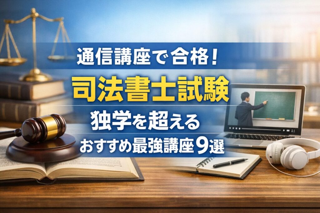 通信講座で合格！司法書士試験 独学を超えるおすすめ最強講座9選
