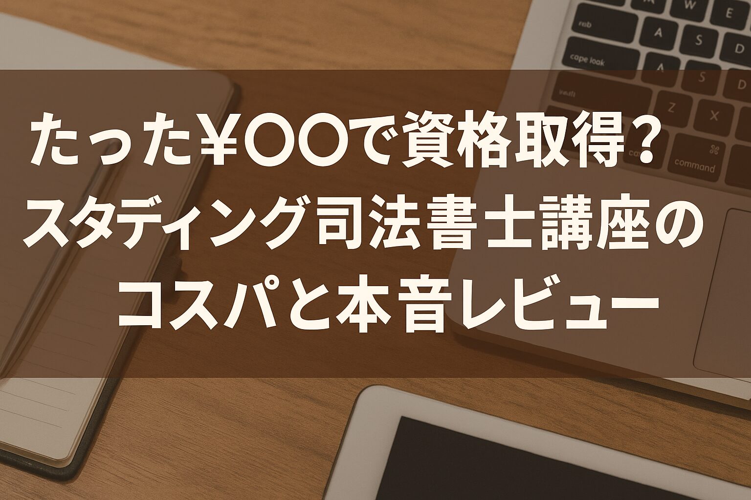 たった¥〇〇で資格取得？スタディング司法書士講座のコスパと本音レビュー