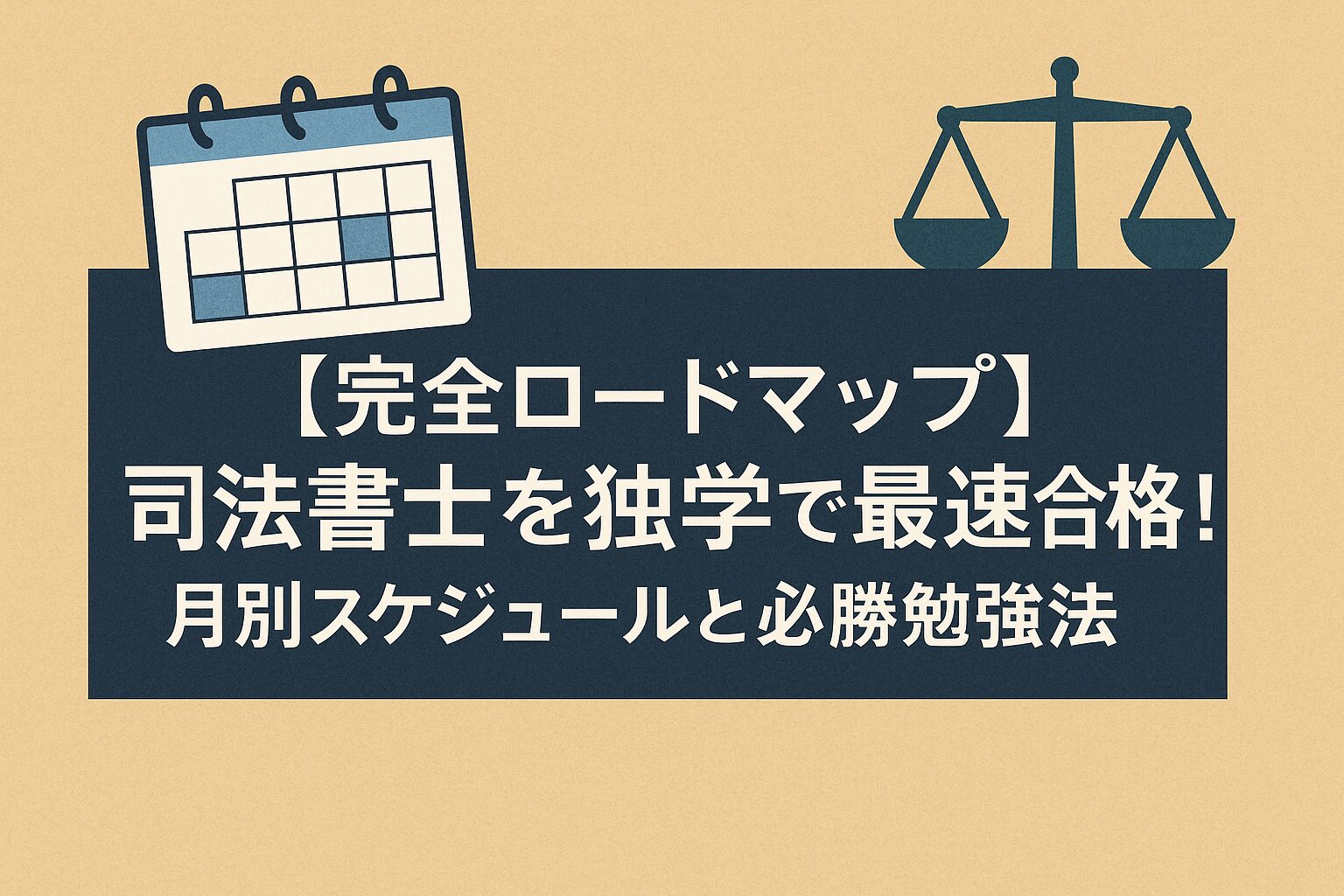 【完全ロードマップ】司法書士を独学で最速合格！月別スケジュールと必勝勉強法