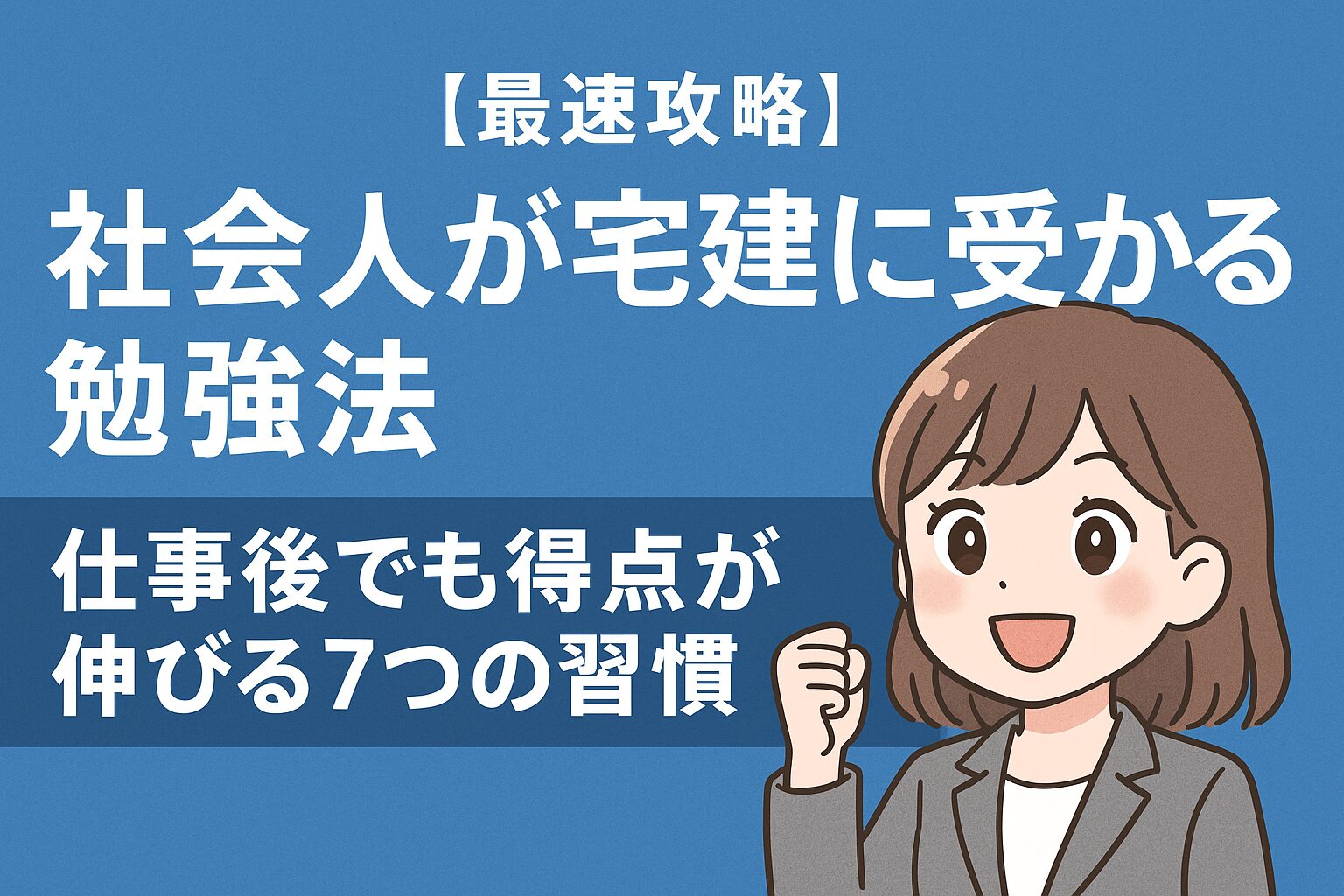 【最速攻略】社会人が宅建に受かる勉強法｜仕事後でも得点が伸びる7つの習慣