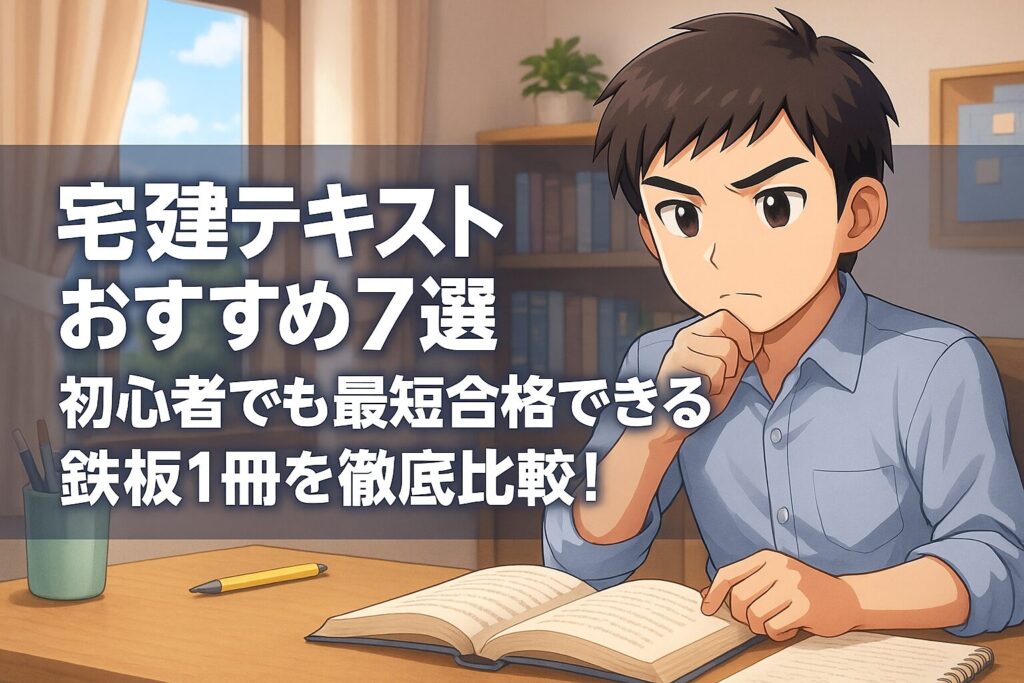 宅建テキストおすすめ７選｜初心者でも最短合格できる“鉄板1冊”を徹底比較！