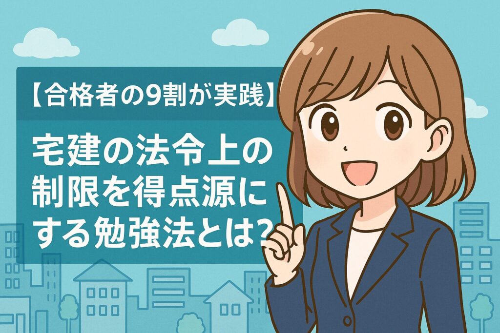 【合格者の9割が実践】宅建の法令上の制限を得点源にする勉強法とは？