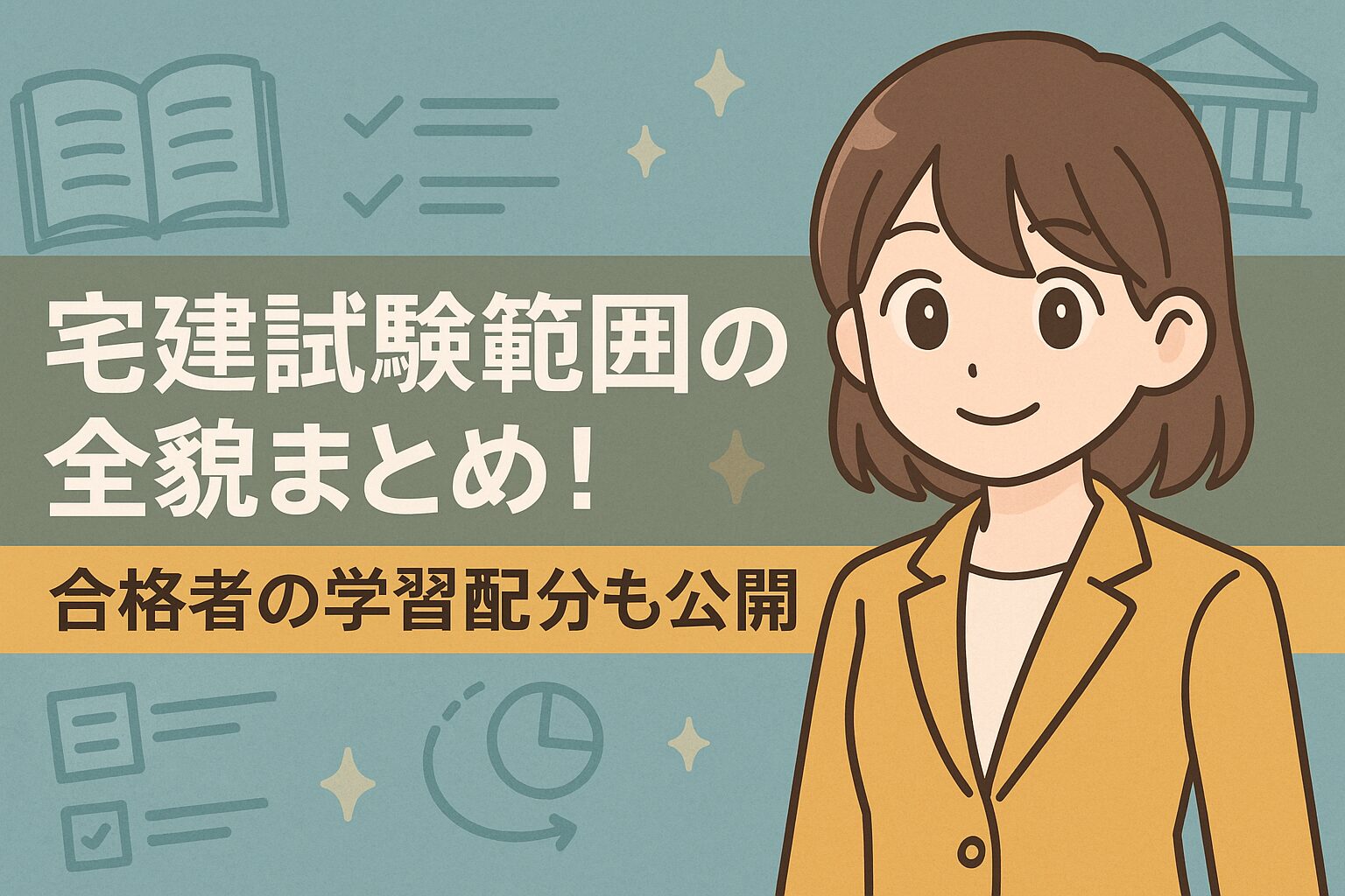 宅建試験範囲の全貌まとめ！合格者の学習配分も公開