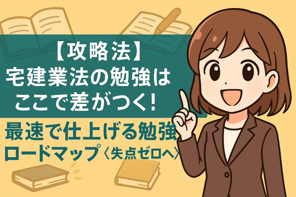 【攻略法】宅建業法の勉強はここで差がつく！最速で仕上げる勉強ロードマップ《失点ゼロへ》