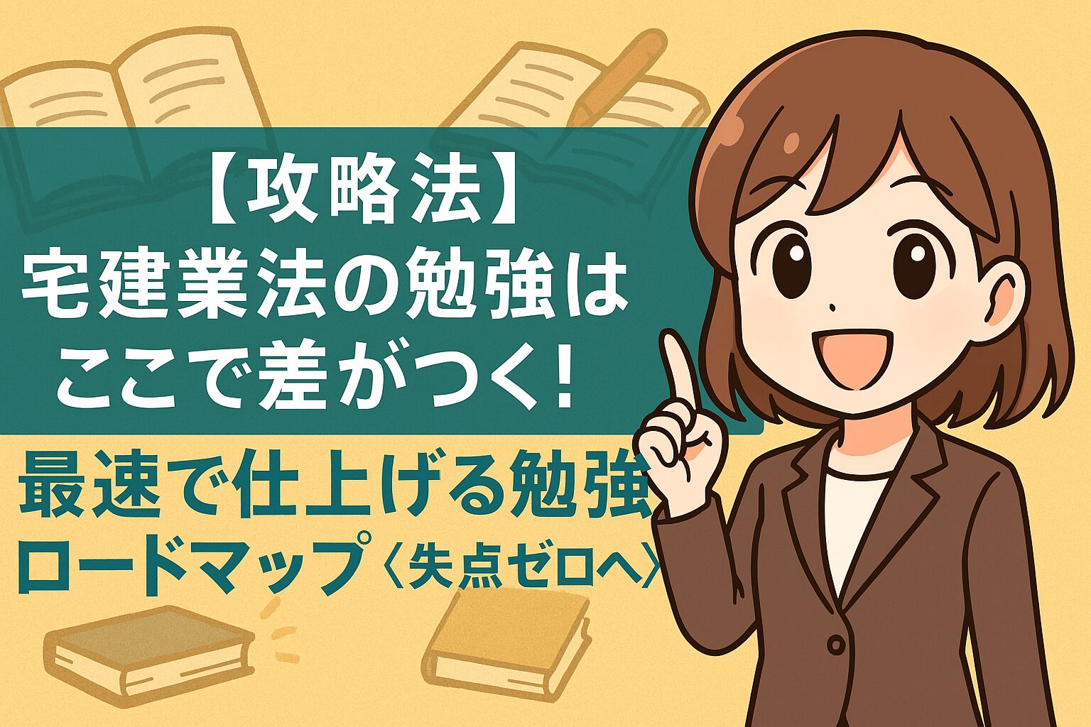 【攻略法】宅建業法の勉強はここで差がつく!最速で仕上げる勉強ロードマップ《失点ゼロへ》