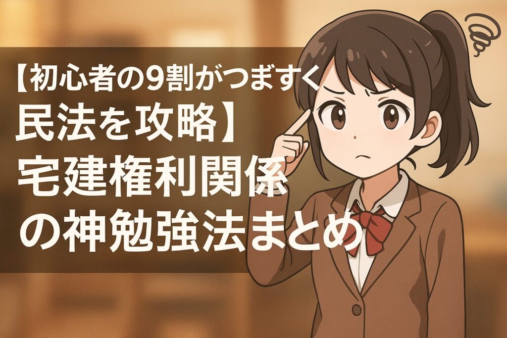 【初心者の9割がつまずく民法を攻略】宅建権利関係の神勉強法まとめ