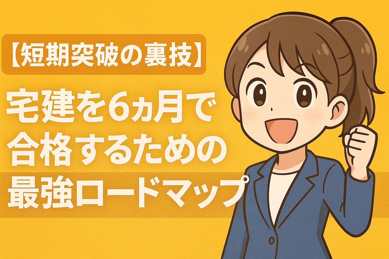 【短期突破の裏技】宅建を6ヵ月で合格するための最強ロードマップ