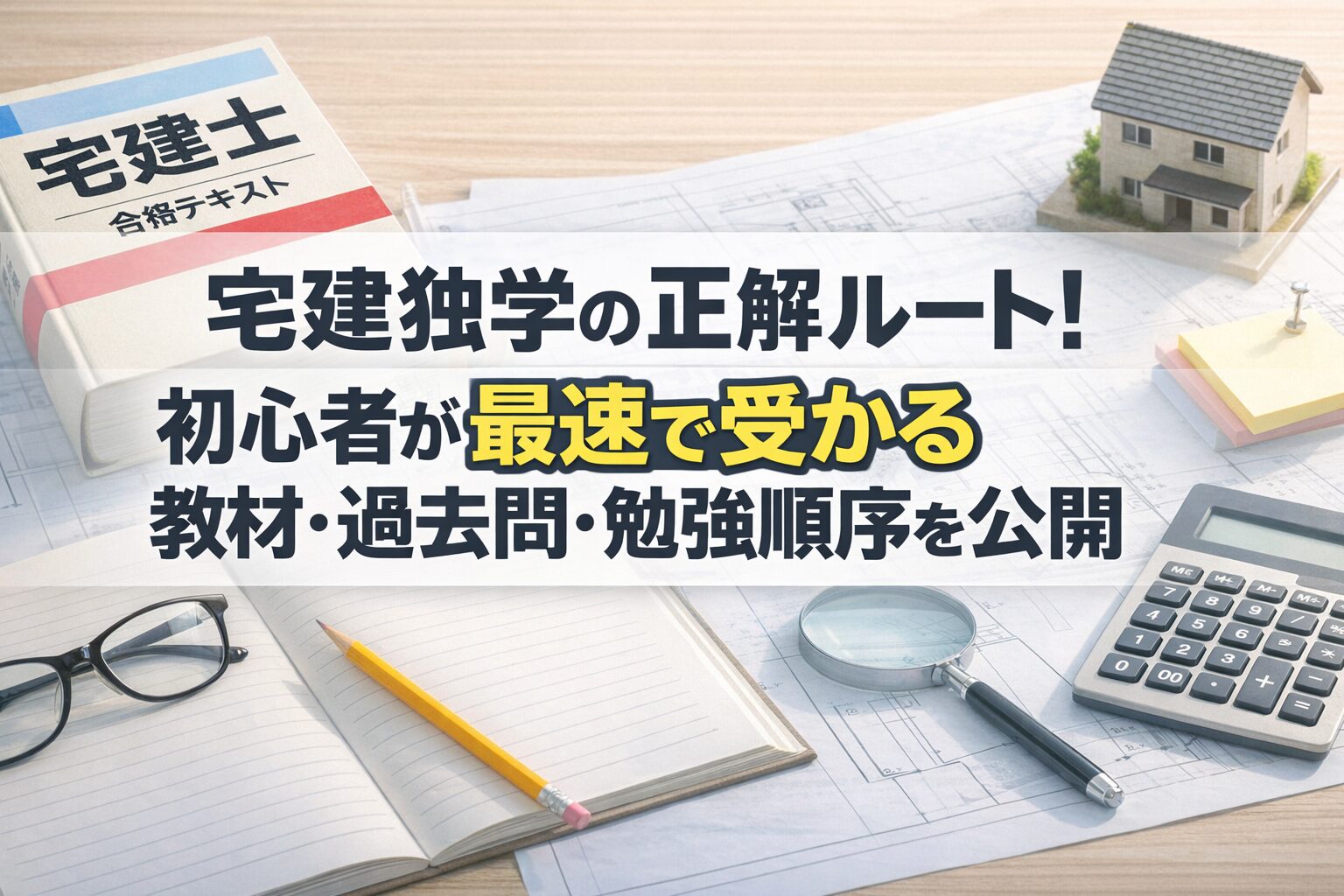 宅建独学の正解ルート！初心者が最速で受かる教材・過去問・勉強順序を公開