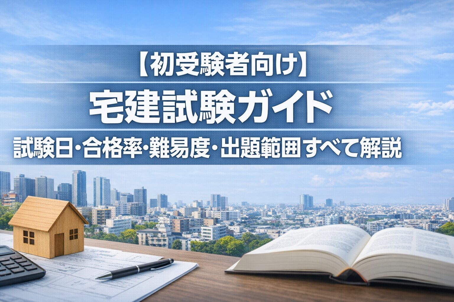 【初受験者向け】宅建試験ガイド｜試験日・合格率・難易度・出題範囲すべて解説