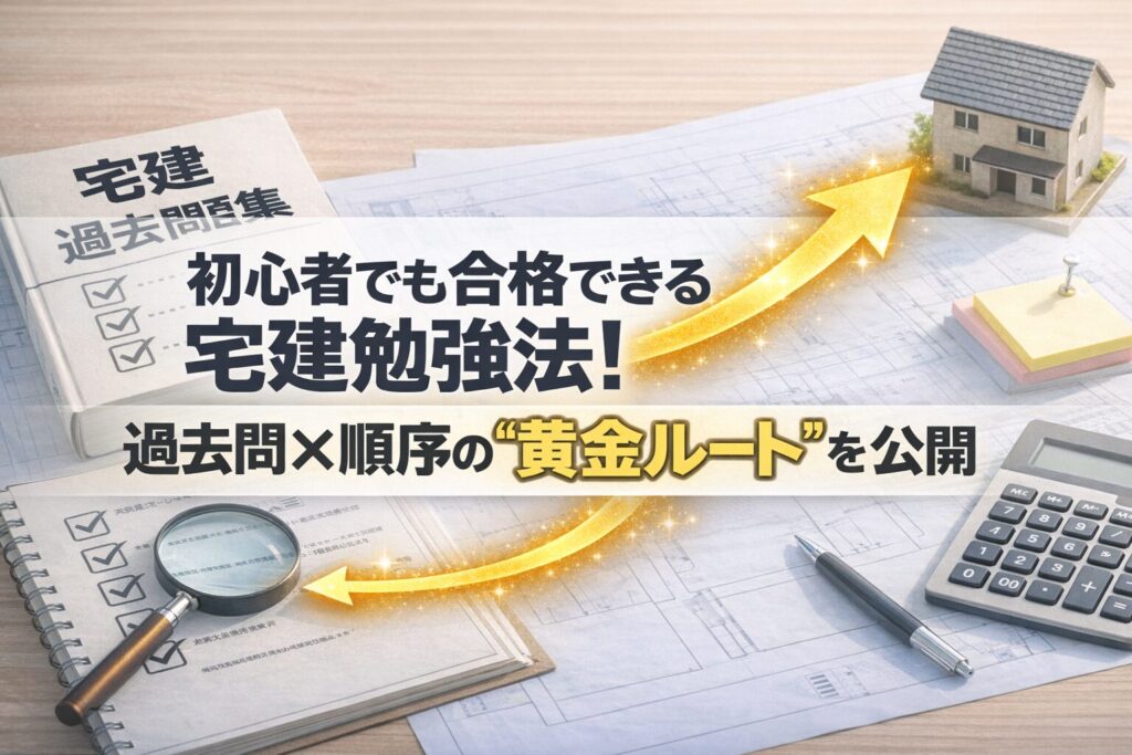 初心者でも合格できる宅建勉強法！過去問×順序の“黄金ルート”を公開
