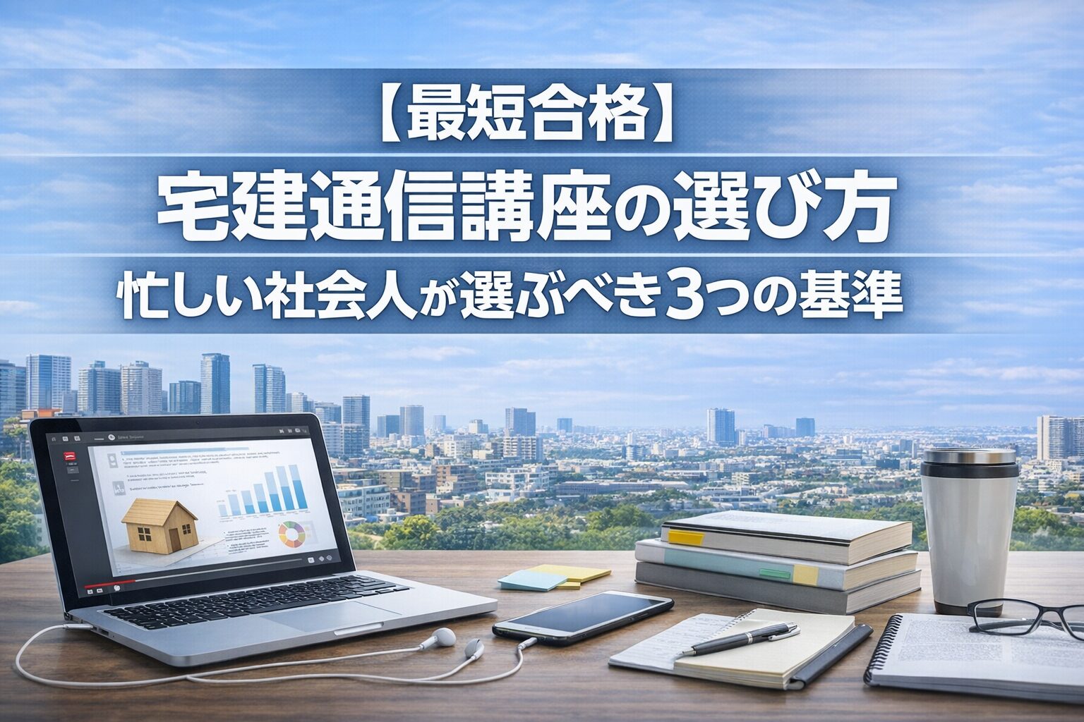 【最短合格】宅建通信講座の選び方｜忙しい社会人が選ぶべき3つの基準