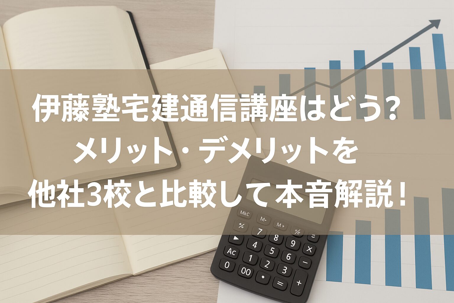 伊藤塾宅建通信講座はどう？メリット・デメリットを他社3校と比較して本音解説！