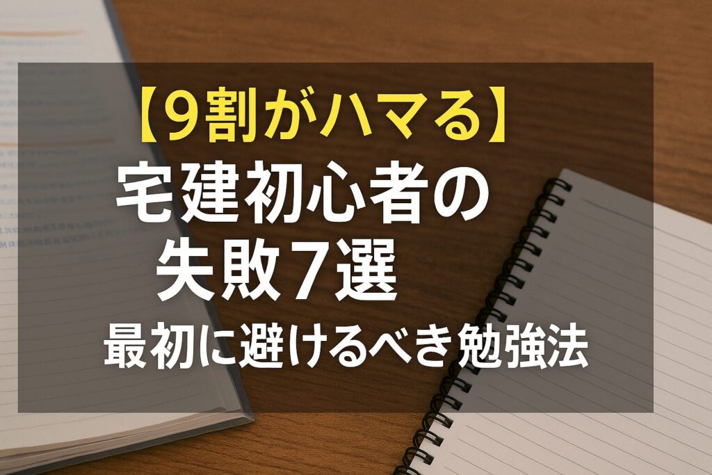 【9割がハマる】宅建初心者の失敗7選｜最初に避けるべき勉強法