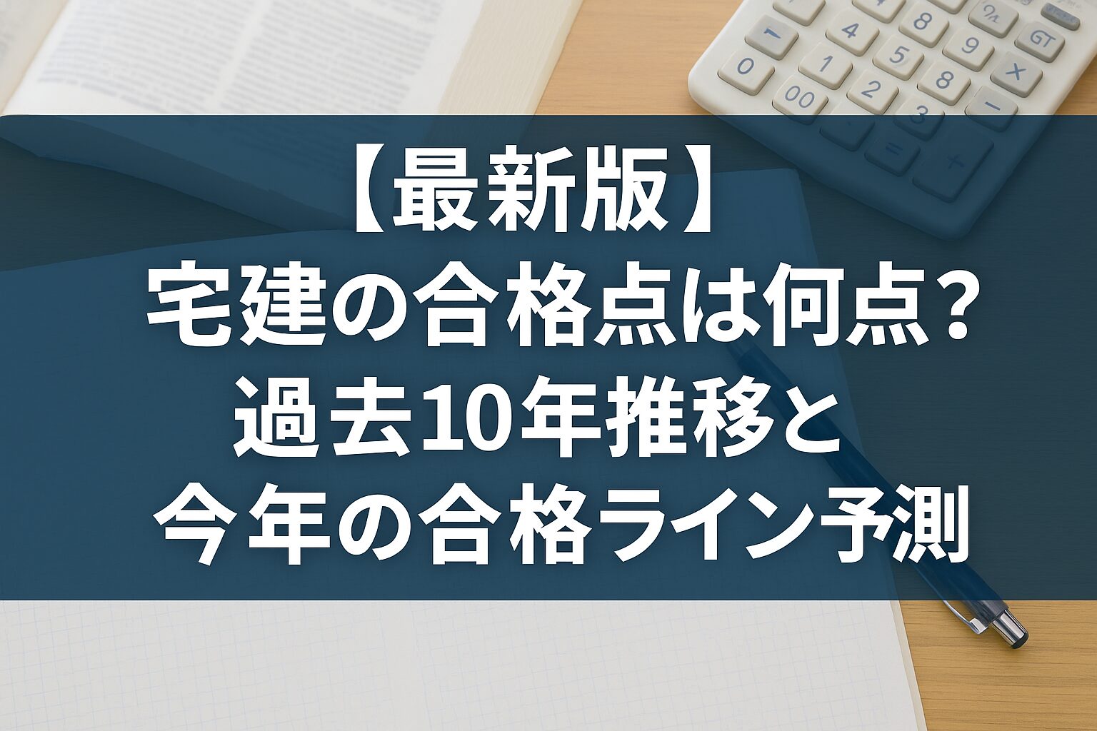 【最新版】宅建の合格点は何点？過去10年推移と今年の合格ライン予測