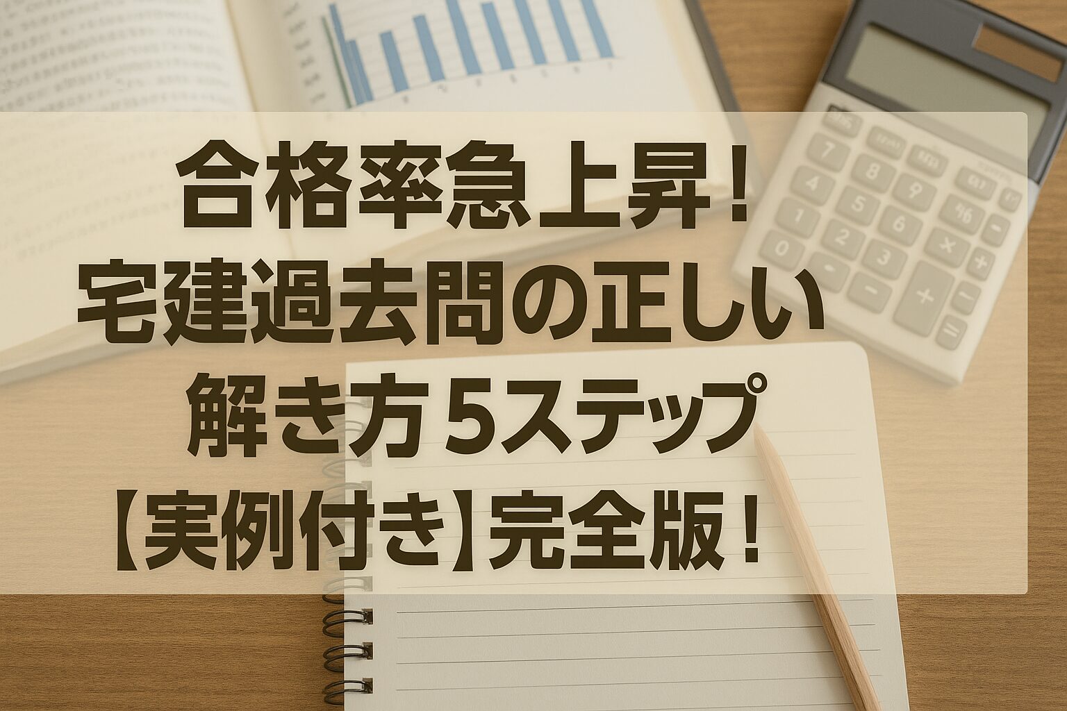 合格率急上昇！宅建過去問の正しい解き方５ステップ【実例付き】完全版！