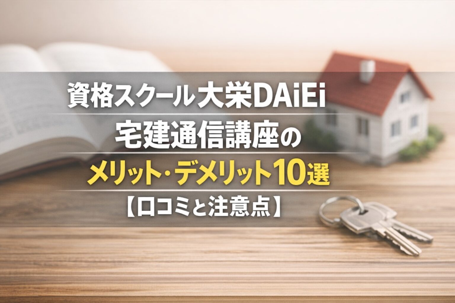 資格スクール大栄DAiEi宅建通信講座のメリット・デメリット10選【口コミと注意点】