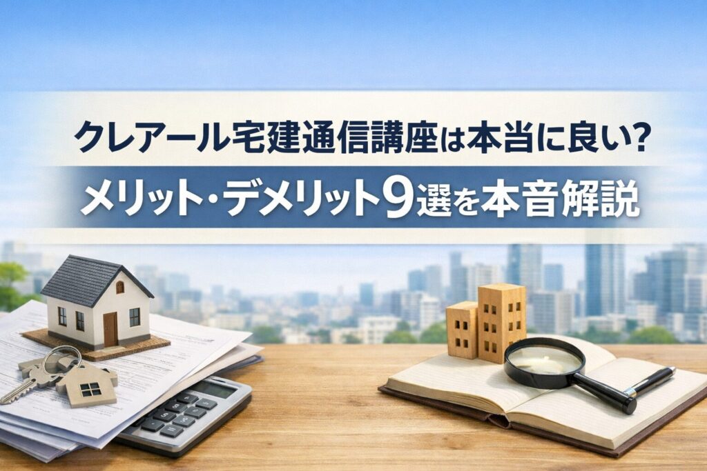 クレアール宅建通信講座は本当に良い？メリット・デメリット9選を本音解説