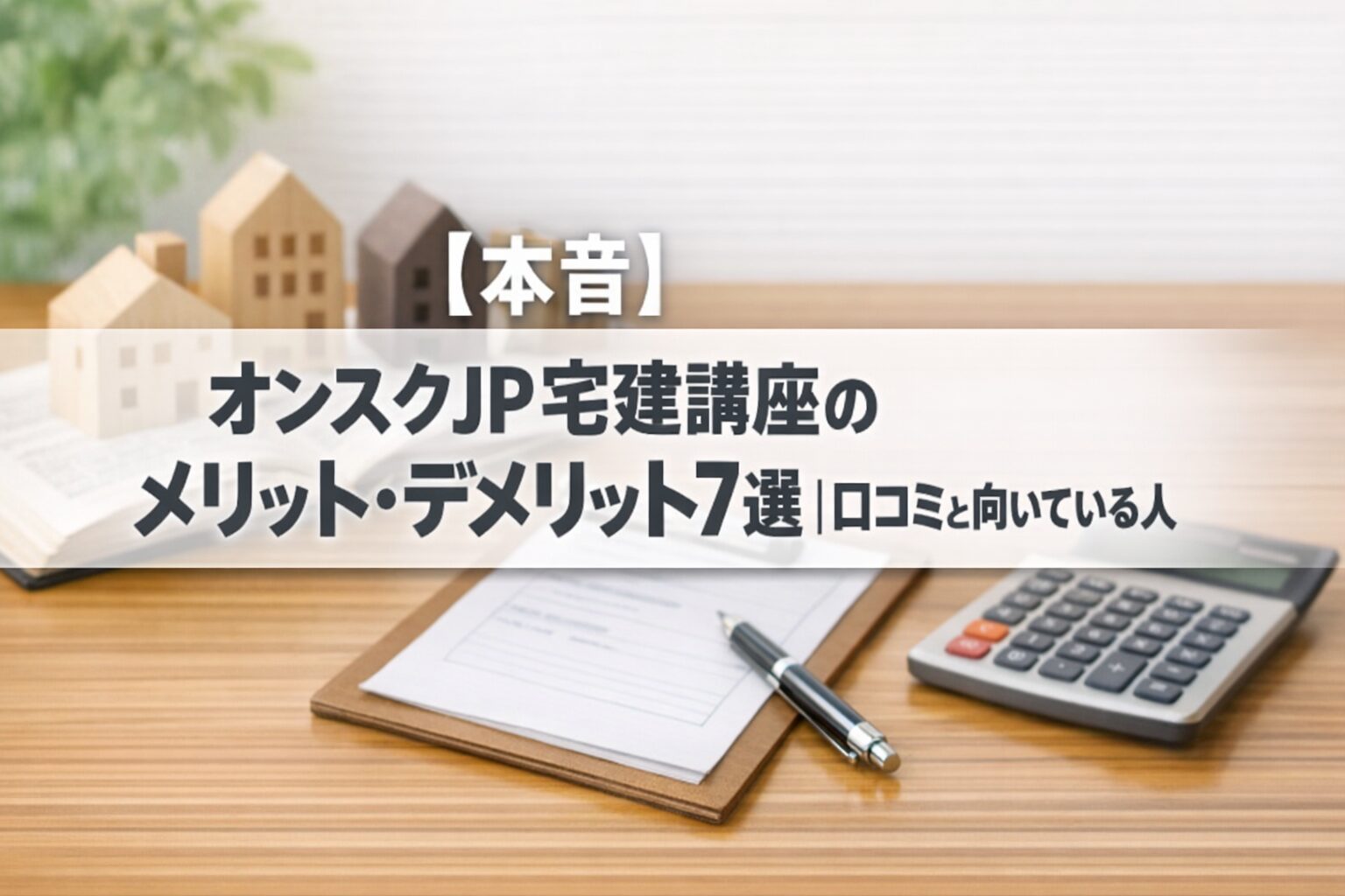 【本音】オンスクJP宅建講座のメリット・デメリット7選｜口コミと向いている人